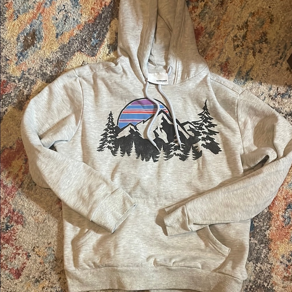 Gray Mountain Graphic Hoodie